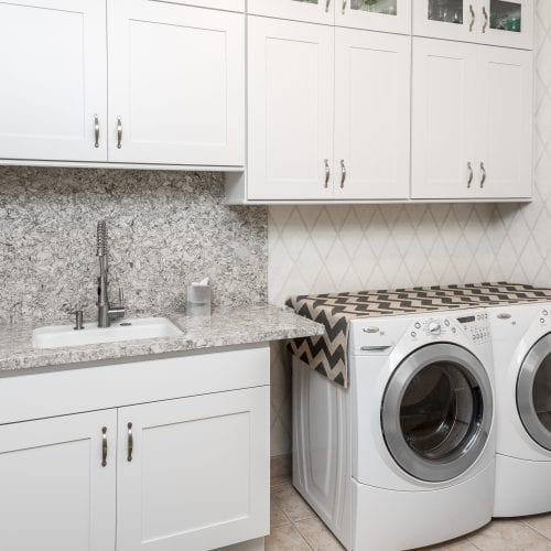 Laundry room with washer and dryer