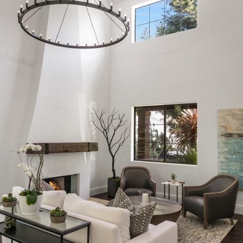 Living room with large windows for natural light